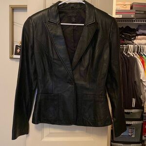 Leather blazer